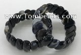 CGB3152 7.5 inches 11*23mm faceted oval agate bracelets