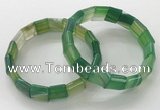 CGB3173 7.5 inches 12*15mm rectangle agate bracelets wholesale