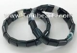 CGB3174 7.5 inches 12*15mm rectangle agate bracelets wholesale