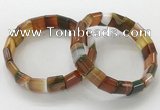 CGB3176 7.5 inches 12*15mm rectangle agate bracelets wholesale