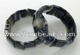 CGB3192 7.5 inches 15*25mm rectangle agate bracelets wholesale