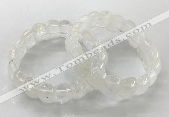 CGB3220 7.5 inches 12*20mm oval white crystal bracelets