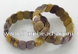 CGB3234 7.5 inches 12*20mm oval mookaite gemstone bracelets