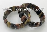 CGB3235 7.5 inches 12*20mm oval mixed tiger eye bracelets