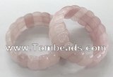 CGB3240 7.5 inches 12*25mm oval rose quartz bracelets