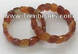 CGB3268 7.5 inches 10*15mm faceted marquise red agate bracelets