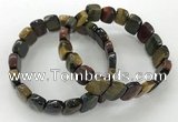 CGB3272 7.5 inches 10*15mm faceted marquise mixed tiger eye bracelets