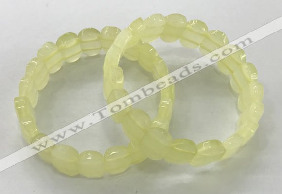 CGB3282 7.5 inches 10*15mm faceted oval lemon quartz bracelets