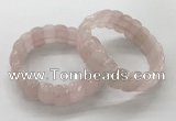 CGB3291 7.5 inches 10*20mm faceted oval rose quartz bracelets