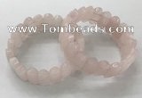 CGB3310 7.5 inches 10*20mm faceted oval rose quartz bracelets