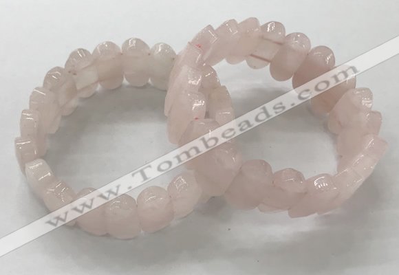 CGB3310 7.5 inches 10*20mm faceted oval rose quartz bracelets