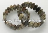 CGB3316 7.5 inches 10*20mm faceted oval rainforest agate bracelets