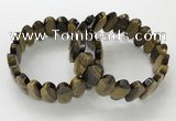 CGB3320 7.5 inches 10*20mm faceted oval yellow tiger eye bracelets