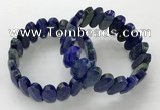 CGB3322 7.5 inches 10*20mm faceted oval lapis lazuli bracelets