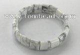 CGB3336 7.5 inches 10*15mm rectangle white howlite bracelets