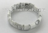 CGB3336 7.5 inches 10*15mm rectangle white howlite bracelets