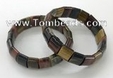 CGB3341 7.5 inches 10*15mm rectangle mixed tiger eye bracelets