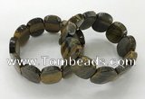 CGB3352 7.5 inches 19*25mm faceted oval blue tiger eye bracelets