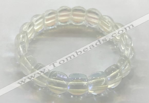 CGB3365 7.5 inches 10*15mm oval synthetic moonstone bracelets