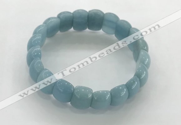 CGB3367 7.5 inches 10*15mm oval imitation aquamarine bracelets