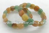 CGB3371 7.5 inches 10*15mm oval mixed aventurine bracelets