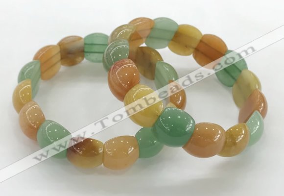 CGB3371 7.5 inches 10*15mm oval mixed aventurine bracelets