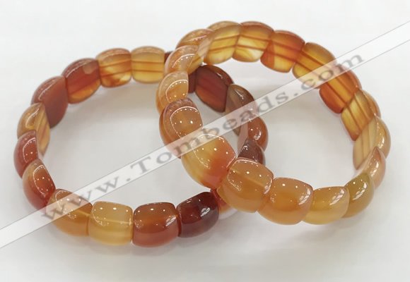 CGB3372 7.5 inches 10*15mm oval red agate bracelets