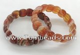 CGB3373 7.5 inches 10*15mm oval red line agate bracelets