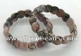 CGB3378 7.5 inches 10*15mm oval rhodonite bracelets wholesale
