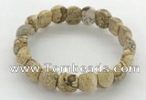 CGB3382 7.5 inches 10*15mm oval picture jasper bracelets