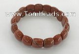 CGB3384 7.5 inches 10*15mm oval red jasper bracelets wholesale