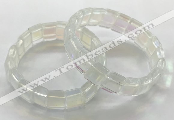 CGB3394 7.5 inches 10*15mm rectangle synthetic moonstone bracelets