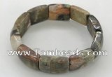 CGB3409 7.5 inches 15*21mm rainforest agate gemstone bracelets