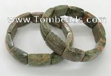 CGB3410 7.5 inches 15*21mm unakite gemstone bracelets