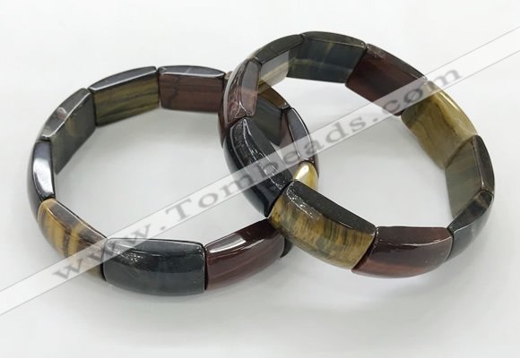 CGB3412 7.5 inches 15*21mm mixed yellow tiger eye gemstone bracelets