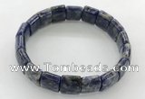 CGB3435 7.5 inches 12*15mm faceted rectangle sodalite bracelets