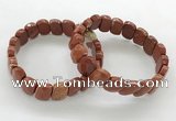 CGB3453 7.5 inches 10*15mm faceted marquise red jasper bracelets