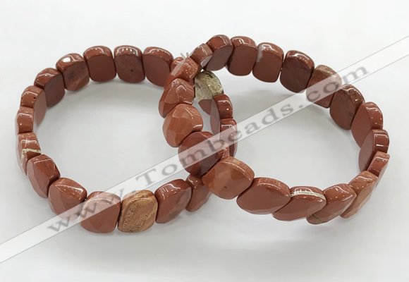 CGB3453 7.5 inches 10*15mm faceted marquise red jasper bracelets
