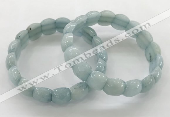 CGB3461 7.5 inches 10*14mm faceted oval imitation aquamarine bracelets