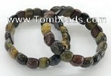 CGB3466 7.5 inches 10*14mm faceted oval mixed tiger eye bracelets