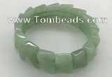 CGB3470 7.5 inches 12*17mm trapezoid green aventurine bracelets