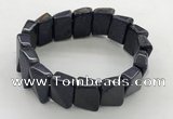 CGB3471 7.5 inches 12*17mm trapezoid blue goldstone bracelets