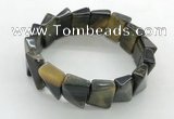 CGB3473 7.5 inches 12*17mm trapezoid blue tiger eye bracelets