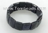 CGB3481 7.5 inches 15*20mm faceted rectangle blue goldstone bracelets