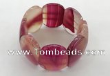 CGB3494 7.5 inches 30*40mm oval agate gemstone bracelets