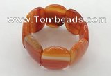 CGB3495 7.5 inches 30*40mm oval agate gemstone bracelets