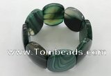 CGB3496 7.5 inches 30*40mm oval agate gemstone bracelets