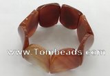 CGB3503 7.5 inches 30*40mm oval agate bracelets wholesale