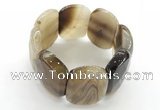 CGB3520 7.5 inches 28*40mm faceted oval agate bracelets