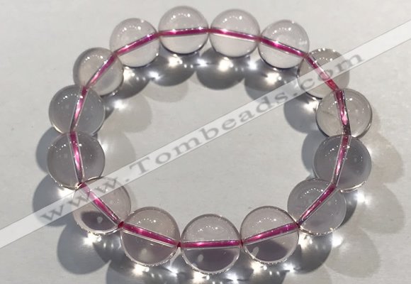 CGB4003 7.5 inches 14mm round rose quartz beaded bracelets